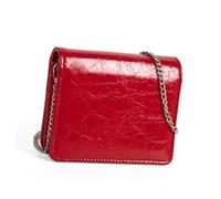 Petit sac à main tendance pour femme avec chaîne à bandoulière en cuir PU portable porte-monnaie rouge à lèvres organisateur écouteurs, Rouge