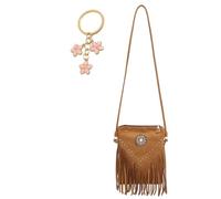 Petit Sac À Main, Tenue Des Années 70 pour Femme, Petit Sac À Main avec Porte-Clés Fleuri, Sac À Bandoulière pour Femme, Costume Hippie, Sac À Bandoulière pour Fille, Costume de Carnaval
