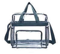 Petit sac à main transparent portable pour événements dans les stades | Petit et résistant, sac de gym transparent et léger pour le shopping, le sport, Gris, Consulte la descripción