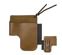 Petit sac à outils rétro en cuir | Sac à outils robuste - Convient pour lampe de poche, cutter, stylo, récolte, élagage, rénovation de maison, construction, plombier, menuiserie