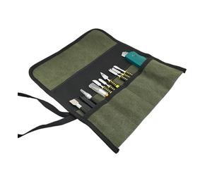 Petit sac à outils - Sac à outils | Organiseur enroulable pour outils de charpentier | Support en toile pour un accès rapide, soudeur, plombier, construction, bricolage, atelier, bricolage, bricolage