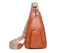 Petit sac banane en cuir pour femme, sac à bandoulière pour femme, sac à bandoulière littéraire, marron, Taille unique, Sacs à dos de voyage