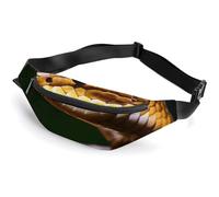 Petit sac banane pour homme et femme, motif serpent cobra, avec sangle réglable, imperméable, sac banane tendance pour voyage, randonnée, course à pied, blanc, 36,6 x 15,9 cm, blanc, 14.2x5.9 Inches