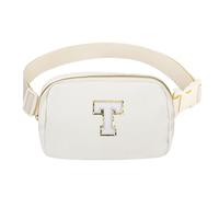 Petit sac banane réglable avec lettre initiale pour femmes, filles, adolescentes, cadeaux mignons personnalisés, Lettre T., 1 lot de lettres initiales blanches