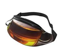 Petit sac banane tendance pour homme et femme Motif tasse de thé