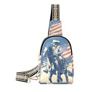 Petit sac banane tendance Western Cowboy du 4 juillet pour le jour de l'indépendance - Joli sac banane pour voyage, cowboy occidental du 4 juillet - Jour de l'indépendance - Taille unique, Western