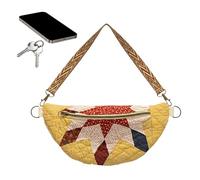 Petit Sac Bandoulière - Boho Matelassé À Sangle Réglable | Sac à Main Boho de Rangement Tote,pour Femmes Hommes Filles Sport Randonnée Cyclisme Équitation Camping Pique-nique Maison