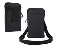Petit Sac Bandoulière en Nylon, Ceinture Clip Sacoche Etui Universel, 6.9" Verticale Sac Bandoulière Sac Porté Epaule Sac Banane Crossbody Sac Ceinture Étui pour Téléphone Portable Sac de Voyage