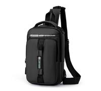 Petit sac bandoulière/sac de poitrine/sac du quotidien unisexe avec ouverture pour écouteurs, léger et pratique, idéal pour la randonnée, la marche, les voyages et les activités de plein air