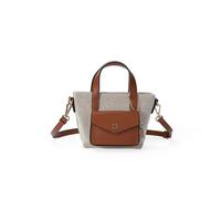 Petit Sac cabas femme Mac Alyster Miss Boheme Lin Marron TU