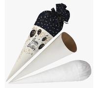 Petit sac cadeau en tissu pour anniversaire - Motif Happy Birthday - 35 cm - Sac cadeau décoratif avec papier vierge et insert - Emballage cadeau réutilisable 2 en 1 [149]