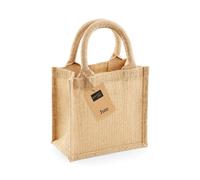 Petit sac cadeau en toile de jute femme Westford Mill Beige TU