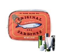 Petit sac cosmétique - Trousse cosmétique de voyage, | Design créatif et mignon en conserve, sac de rangement esthétique pour articles de culture, design drôle de sardines en conserve, sac de