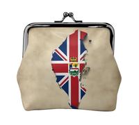 Petit sac de maquillage pour sac à main, sac de rangement pour cartes bancaires rétro compact et multifonctionnel avec drapeau des îles Caïmans Map03, noir, One Size, Art déco