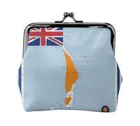 Petit sac de maquillage pour sac à main, sac de rangement pour cartes bancaires rétro compact et multifonction avec drapeau des îles Marshall Map02, noir, One Size, Art déco