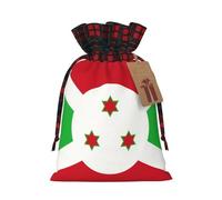 Petit sac de rangement léger et beau avec cordon de serrage imprimé drapeau du Burundi pour divers festivals