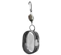 Petit sac de rangement pour câbles | Petite pochette de rangement pour câbles, sac de rangement étanche, étui de transport transparent, sac de voyage pour cordon, chargeur, écouteurs, Noir, round,