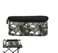 Petit sac de rangement pour camping | Petit sac de rangement portable, sac de camping avec compartiments amovibles pour accessoires de camping pour l'extérieur, Vert thé foncé, Refer to description