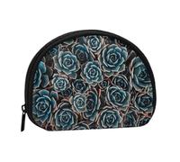 Petit Sac de Rangement pour Serviettes hygiéniques et Maquillage, imprimé de Plantes succulentes fraîches, Porte-Monnaie pour Femme