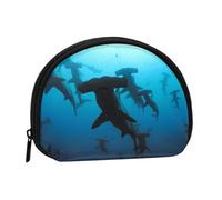 Petit Sac de Rangement pour Serviettes hygiéniques et Maquillage, imprimé Requins-marteaux, Porte-Monnaie pour Femme
