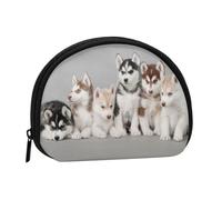 Petit Sac de Rangement pour Serviettes hygiéniques et Maquillage, Motif Chiens Husky et Huskies, Porte-Monnaie pour Femme