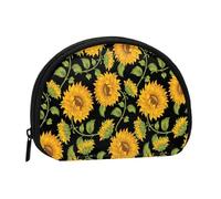 Petit Sac de Rangement pour Serviettes hygiéniques et Maquillage, Motif tournesols Mignons, Porte-Monnaie pour Femme