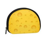 Petit Sac de Rangement pour Serviettes hygiéniques et Maquillage, Porte-Monnaie pour Femme, Motif Fromage Jaune