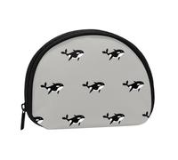 Petit Sac de Rangement pour Serviettes hygiéniques, Motif Baleine Orque sans Couture, Style Dessin animé, Porte-Monnaie pour Femme