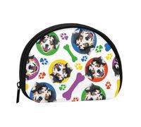 Petit Sac de Rangement pour Serviettes hygiéniques, Motif Berger Australien coloré et ludique, Porte-Monnaie pour Femme
