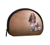 Petit Sac de Rangement pour Serviettes hygiéniques, Motif Chien Basset Hound Amusant, Porte-Monnaie pour Femme