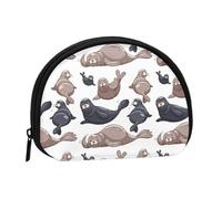 Petit Sac de Rangement pour Serviettes hygiéniques, Motif otarie, Illustration de phoques, Porte-Monnaie pour Femme
