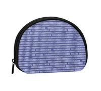 Petit Sac de Rangement pour Serviettes hygiéniques, Porte-Monnaie pour Femme, Code Binaire Violet