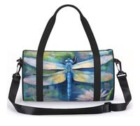 Petit sac de sport 13 L avec sangle réglable, Peinture libellule., Taille | Sac de voyage compact pour enfants, motif famille d'éléphants, pour la danse, la natation, le camping, les voyages