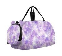 Petit sac de sport abstrait aquarelle lilas violet pêche clair avec compartiment à chaussures multifonctionnel pour la plage, la natation, la piscine, le sport, bolso para gym, Abstrait Aquarelle