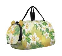 Petit sac de sport avec compartiment à chaussures multifonction pour la plage, la natation, la piscine, le sport, Lys de Pâques Joyeuses Pâques