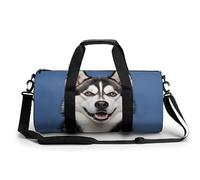 Petit sac de sport avec compartiment à chaussures pour homme et femme, Husky Dog, 17.7in/9in/9in, Art Déco