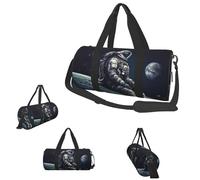 Petit sac de sport avec compartiment à chaussures pour homme et femme Motif berger allemand, Astronaute Space, Taille unique