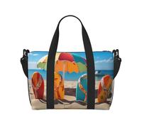 Petit sac de sport avec compartiment à chaussures pour homme et femme, Tongs de plage colorées, Taille unique