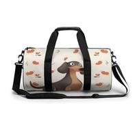 Petit sac de sport Batik Art Style sac de sport avec compartiment Sac à main Sac de week-end pour homme et femme, Teckel I Love My Dog, 17.7in/9in/9in