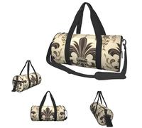 Petit sac de sport bleu à motif papillon avec compartiment à chaussures pour homme et femme, Chevalier fleur de lys et armoiries, Taille unique