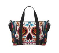 Petit sac de sport coloré avec compartiment à chaussures pour homme et femme, Crâne en sucre coloré, Taille unique