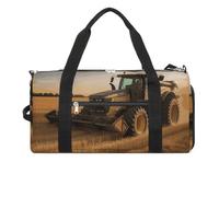 Petit sac de sport créatif de culture africaine avec compartiment à chaussures pour homme et femme, Récolte des tracteurs agricoles, Taille unique, Art Déco