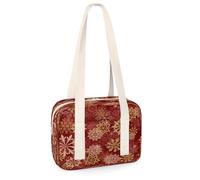 Petit sac de sport de Noël en forme de flocon de neige rouge - Sac de sport léger et décontracté pour enfants, filles, garçons, femmes et hommes