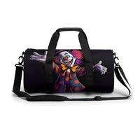 Petit sac de sport de nuit Las Vegas avec compartiment pour homme et femme, Clown mignon dessin animé, 17.7in/9in/9in