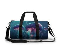 Petit sac de sport de nuit Las Vegas avec compartiment pour homme et femme, Méduse colorée., 17.7in/9in/9in
