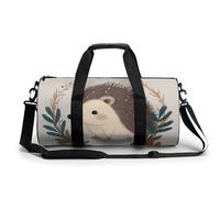 Petit sac de sport de voyage avec compartiment pour homme et femme, Joli petit hérisson., 17.7in/9in/9in