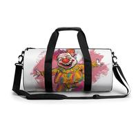 Petit sac de sport de voyage avec compartiment pour homme et femme Motif hiéroglyphe égyptien antique, Personnage de clown amusant, 17.7in/9in/9in