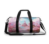 Petit sac de sport de voyage avec compartiment pour homme et femme Motif saucisse on Fire, Candy Land, 17.7in/9in/9in