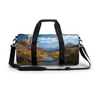 Petit sac de sport de voyage avec compartiments et oiseaux de cerf avec fleurs, sac de week-end pour homme et femme, Parc national de Zion, 17.7in/9in/9in