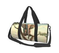 Petit sac de sport de voyage léger pliable avec bandoulière réglable - Petit éléphant sur un arbre - Sac d'hôpital pour femme et homme